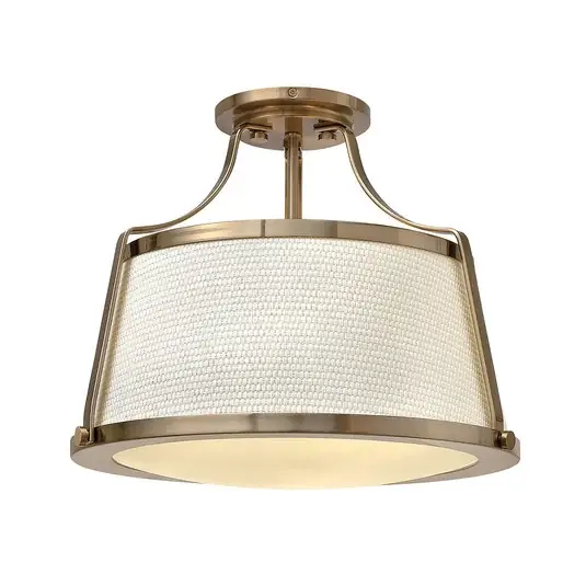 Plafoniera Charlotte, bianco/ottone anticato Must-Have