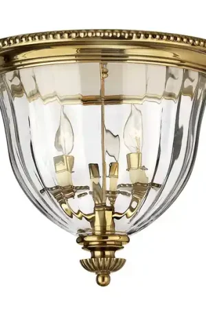 Compra Adesso Plafoniera Cambridge, ottone/vetro, altezza 33cm