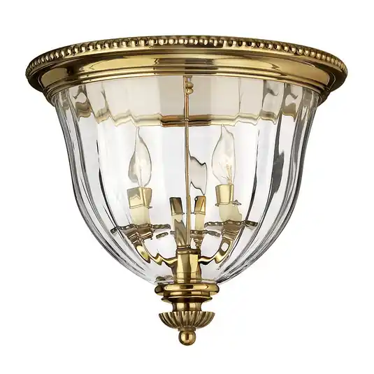 Compra Adesso Plafoniera Cambridge, ottone/vetro, altezza 33cm