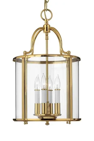 Offerta Speciale Lampada Gentry, 4xE14, ottone lucido/trasparente