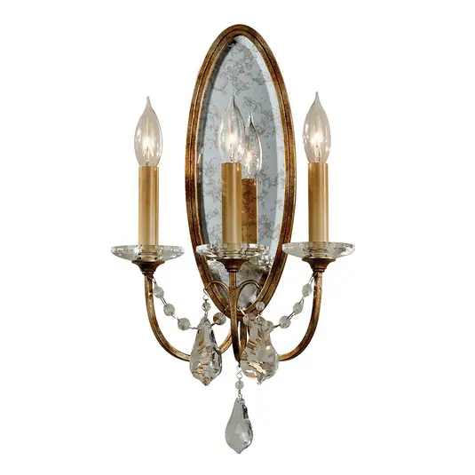 Bestseller Applique Valentina, 3 luci, bronzo/cristallo