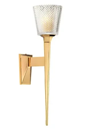 Applique LED Verity, IP44, oro lucido Solo Oggi