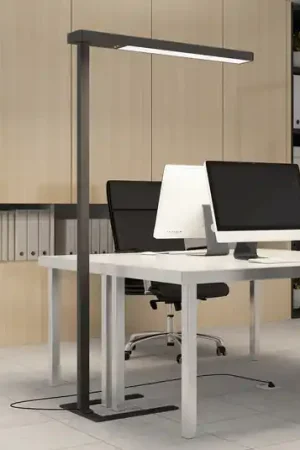 Arcchio Lampada da terra per ufficio Susi, nero, sensore, dimmer a sfioramento Nuovo Arrivo