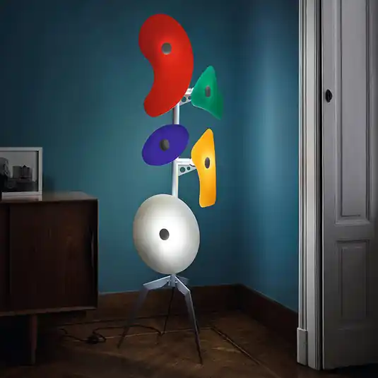 Foscarini Orbital piantana con vetri colorati Prezzo Di Fabbrica