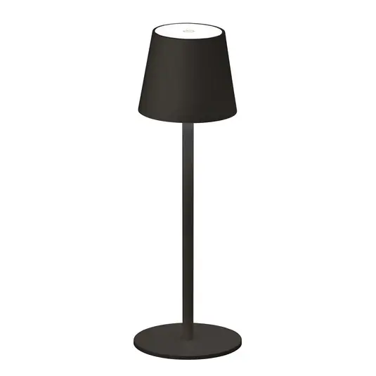 Lampada LED da tavolo Tropea con accu, nero sabbia Saldi