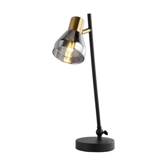 Popolare Lampada da tavolo Classy con paralume vetro fumè