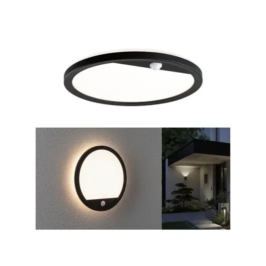 Acquista Ora Paulmann applique da esterni LED Lamina, nera, sensore, IP44