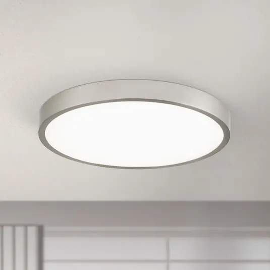 Plafoniera Bully LED, nichel opaco, Ø 28 cm Spedito Oggi