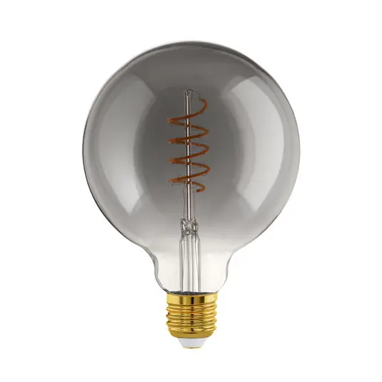 Offerta Lampo Globo LED E27 G125 4W filamento nero-trasparente