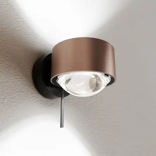 Puk! 80 Wall spot LED lenti trasparente rame/nero Must-Have