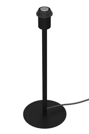 Lampada da tavolo Arden senza paralume, nera, altezza 44cm Ultime Pezzi