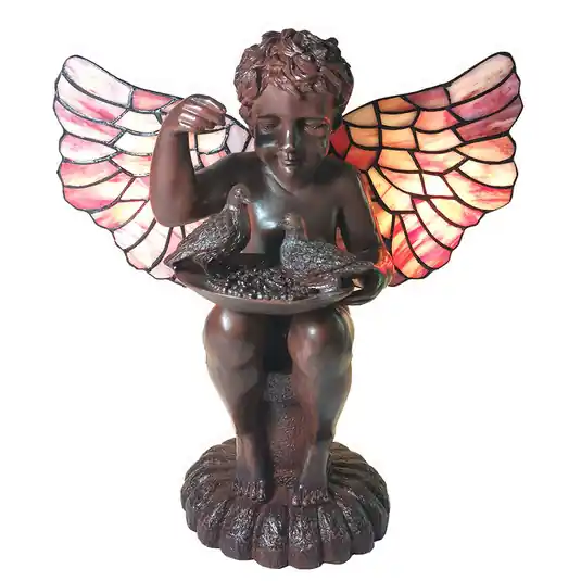 Lampada da tavolo 5LL-6049 angelo in stile tiffany Offerta Speciale