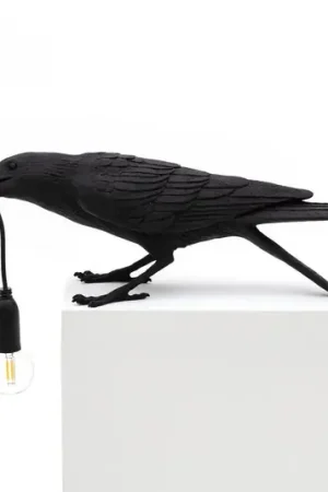Acquista Ora SELETTI Bird Lamp lampada giocosa LED da tavolo, nera