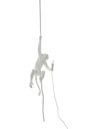Pagamento Sicuro Lampada LED sospensione Monkey Lamp bianco, appesa