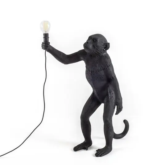 Lampada LED da terrazza Monkey Lamp in piedi nero A Buon Prezzo
