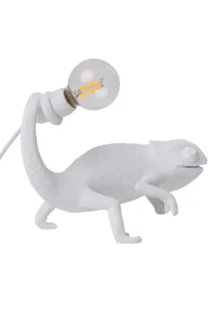 Nuova Collezione SELETTI Lampada decorativa a LED Chameleon Lamp Silenziosa, bianca, USB
