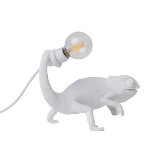 Nuova Collezione SELETTI Lampada decorativa a LED Chameleon Lamp Silenziosa, bianca, USB