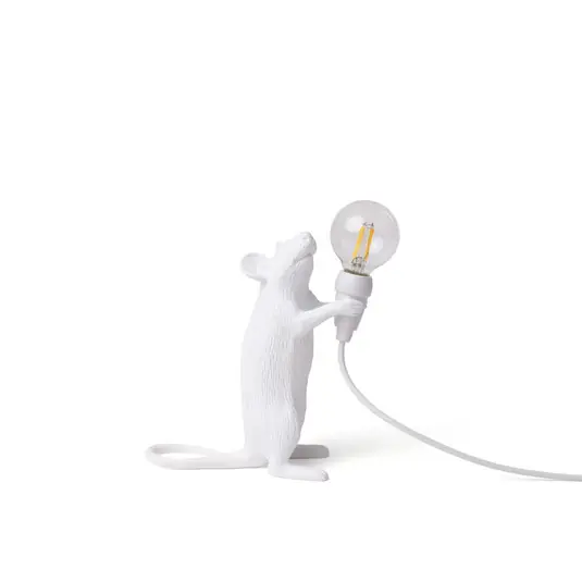 Ultima Occasione SELETTI Mouse Lamp Lampadina LED lampada decorativa USB verticale bianco