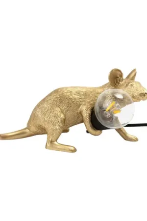 SELETTI Mouse Lamp Lampadina LED lampada orizzontale USB oro Reso Gratuito