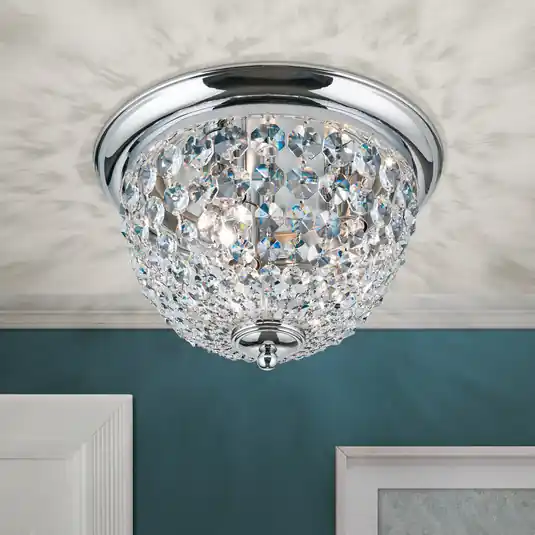 Must-Have Plafoniera Plafond, cromo/trasparente, Ø 35 cm