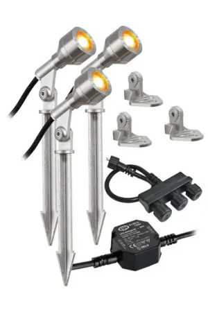 Economico EVN P68123502-3 faro LED da esterni set 3x, 3.000K