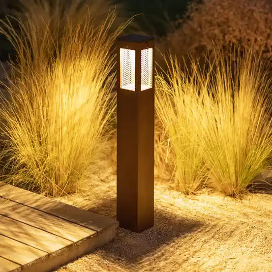 Lampione a LED Tradition Sensor Corten 90cm Più Venduto