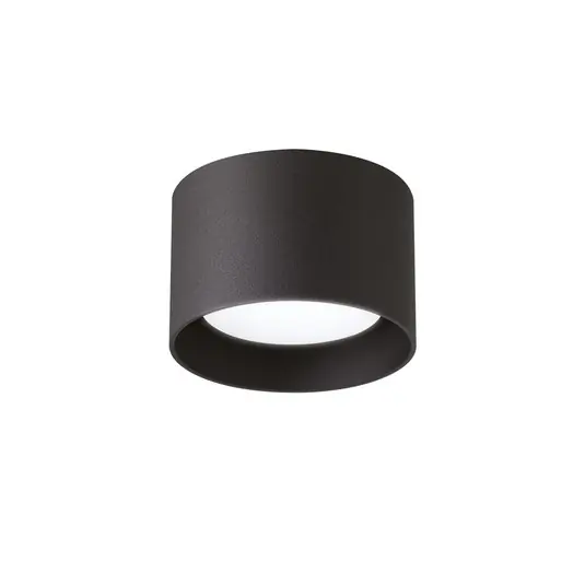 Sconto Ideal Lux faretto Spike Round, nero, alluminio, Ø 10 cm