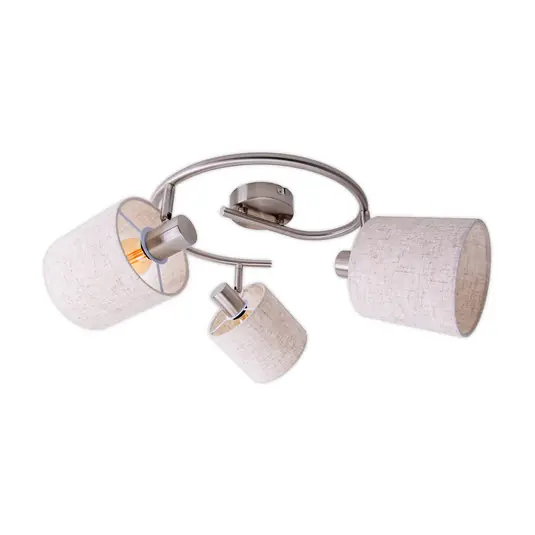 Promozione Plafoniera a rondò Maron, 3 luci, tessuto, beige