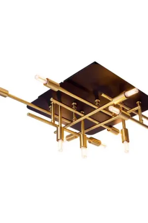 Plafoniera Ancona 11 luci, ottone/nero Offerta Speciale