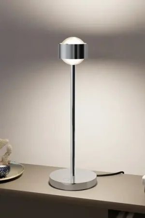 Solo Oggi Puk! 80 Eye Table LED, lenti satinate, cromo