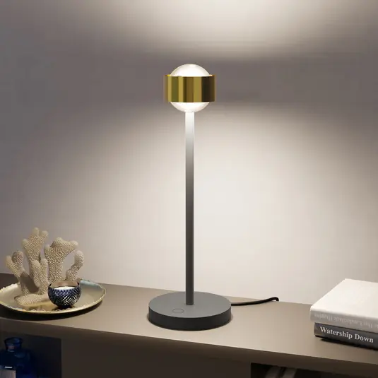 Puk! 80 Eye Table LED lenti satinate, ottone/nero Offerta Lampo