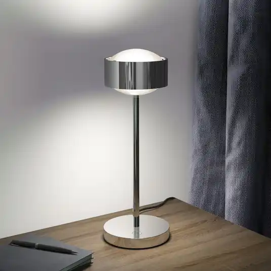 Puk! 120 Eye Table LED, lenti satinate, cromo Spedito Oggi