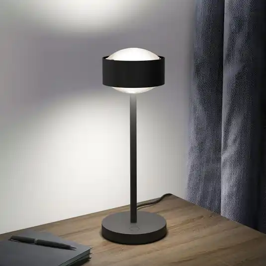Puk! 120 Eye Table LED, lenti, nero satinato Must-Have