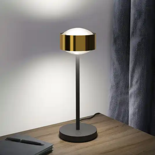 Super Prezzo Puk! 120 Eye Table LED lenti satinate ottone/nero