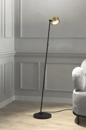 Subito Disponibile Puk! 120 Floor LED lenti trasparent/satin oro/nero