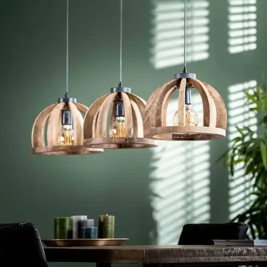 Solo Oggi Lampada a sospensione Vesterland, mango, 3 luci