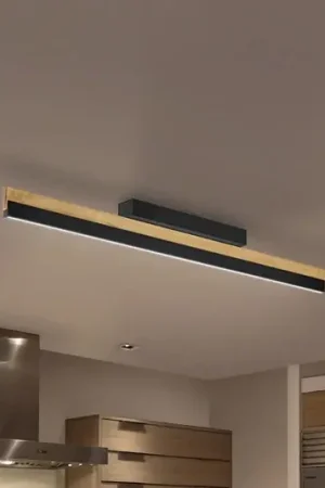 Offerta Limitata Quitani plafoniera LED Keijo, nero/rovere