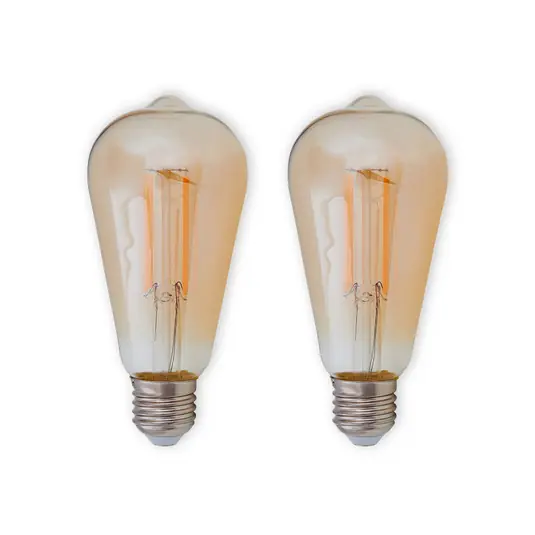 Offerta Speciale E27 LED rustico 6W 500lm ambra 1.800K set 2x