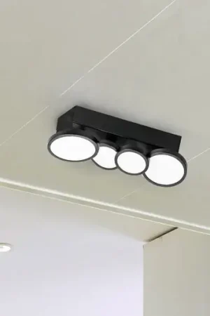 LIGHTME plafoniera LED Aqua GU10 4 luci nero Promozione