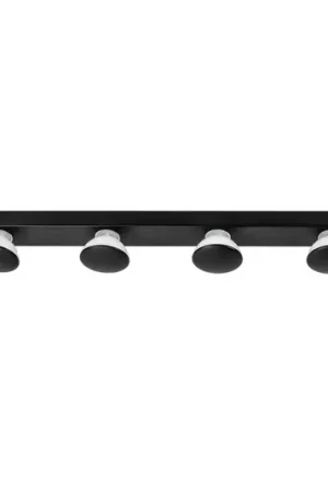 Reso Gratuito LIGHTME lampada specchi Aqua Hollywood 4 luci nero