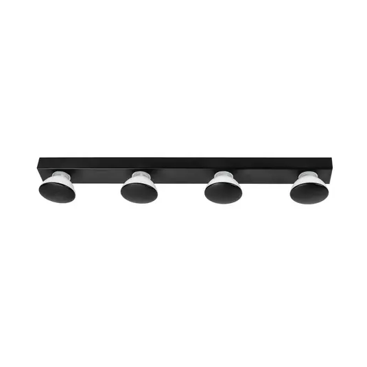Reso Gratuito LIGHTME lampada specchi Aqua Hollywood 4 luci nero