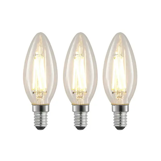 LED filamenti E14 4W 827 candela dimming set 3x Ultime Pezzi