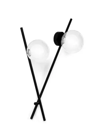 Subito Disponibile Applique Mikado, trasparente/ghiaccio, 2 luci