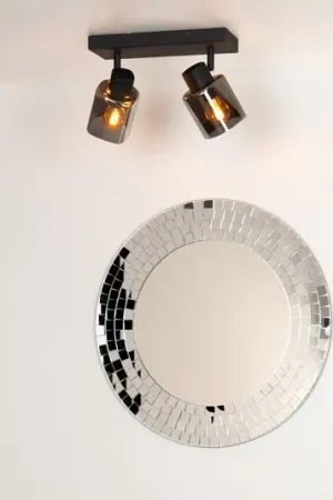 Faretto a soffitto Alion paralumi di vetro, 2 luci Offerta Del Giorno