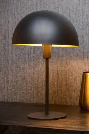 Lampada da tavolo Siemon di acciaio, nero Offerta Lampo