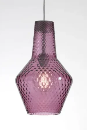 Promozione Esclusiva Lampada a sospensione Romeo 130 cm, vetro ametista