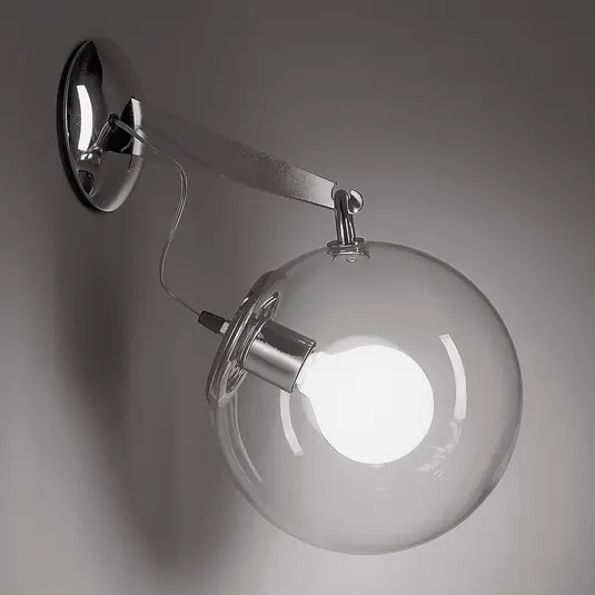 Promozione Esclusiva Artemide Miconos applique di vetro, cromo