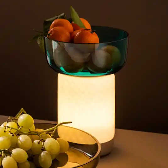 Artemide Bontà LED da tavolo, coppa turchese Promo Stagionale