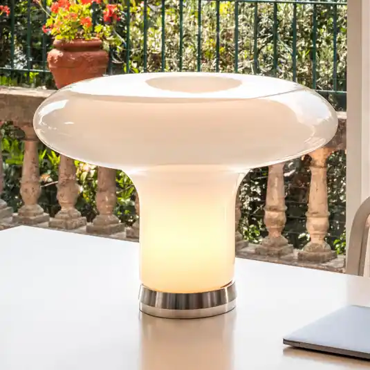 Artemide Lesbo lampada da tavolo, vetro di Murano Nuova Collezione