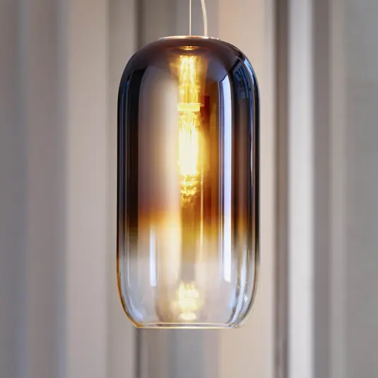 Artemide Gople Mini lampada sospensione, blu/nero Solo Oggi